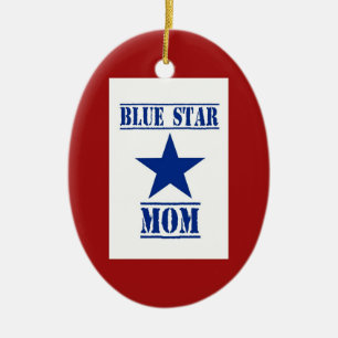 Blue Star Mam Keramisch Ornament