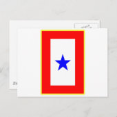 Blue Star moeder Briefkaart (Voorkant / Achterkant)