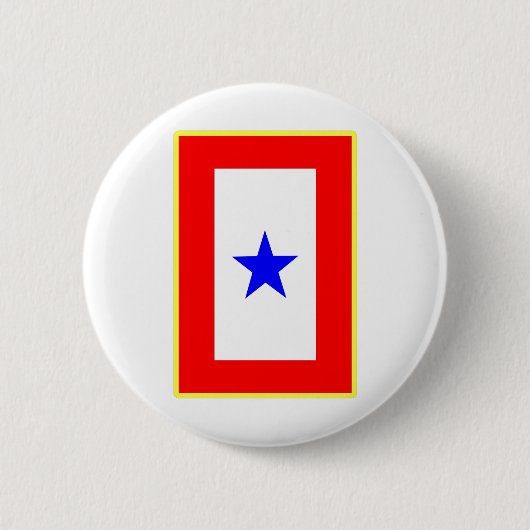 Blue Star moeder Ronde Button 5,7 Cm (Voorkant)