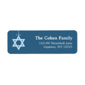 Blue Star Of David Retourner les étiquettes d'adre (Devant)