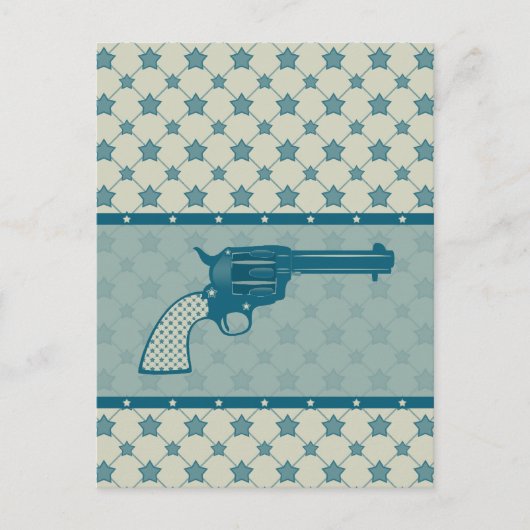 Blue Star-Pistool Briefkaart (Voorkant)