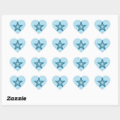 Blue Star sticker hart bord blauw (Vel)