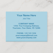 Blue Star visitekaartje chubby bleek blauw (Achterkant)