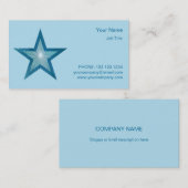 Blue Star visitekaartje side ster bleek blauw (Voorkant / Achterkant)