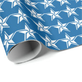 Blue Star Wrapping Paper Cadeaupapier (Rol Hoek)