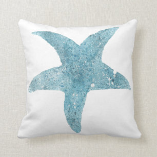 Blue Starfish Cushion Kussen