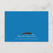 Blue Starfish met Silver Coral Wedding Insert Informatiekaartje (Achterkant)