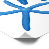 Blue Starfish no.1 strandwandbekleding Poster (Hoek)