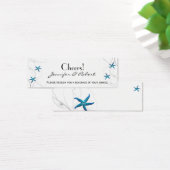 Blue Starfish Silver Coral Mariage Boire Billets (Bureau)