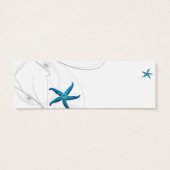 Blue Starfish Silver Coral Mariage Boire Billets (Dos)