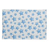 Blue Starfish Summer Beach Nautical Coastal Kussensloop (Achterkant)