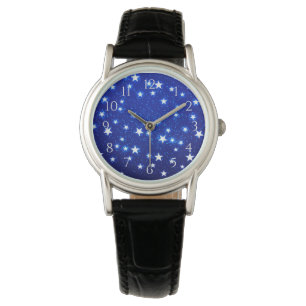 Blue Stargazer Horloge