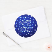 Blue Stargazer Ronde Sticker (Envelop)