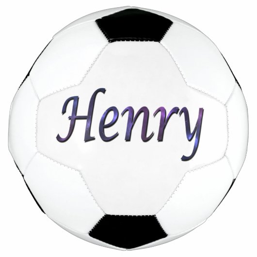 Blue Starry Henry Nom, Soccerball (Devant)