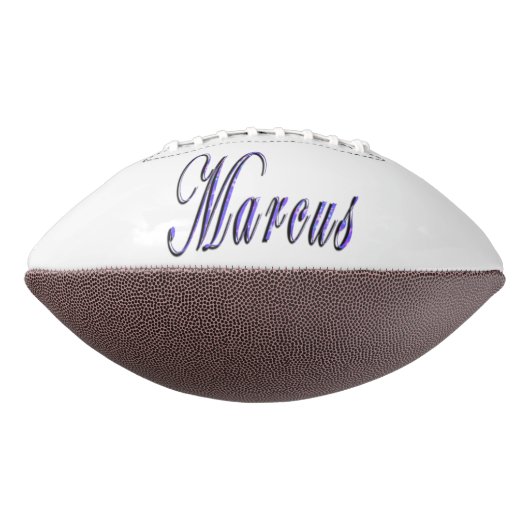 Blue Starry Marcus Name Logo, American Football (Gedraaid 270)
