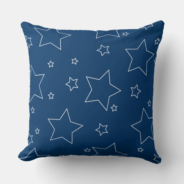 Blue Stars 4 juillet Coussin (Recto)