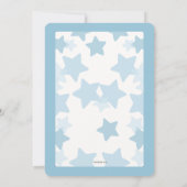 Blue Stars Baby shower Invitation Kaart (Achterkant)