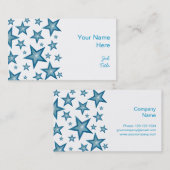 Blue Stars côté carte de visite blanc (Devant / Derrière)