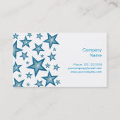 Blue Stars côté carte de visite blanc (Dos)