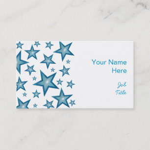 Blue Stars côté carte de visite blanc