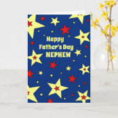 Blue Stars Neef Happy Vaderdag Kaart (Gele Bloem)