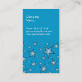Blue Stars portrait bleu carte de visite (Dos)