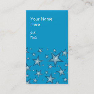 Blue Stars portrait bleu carte de visite