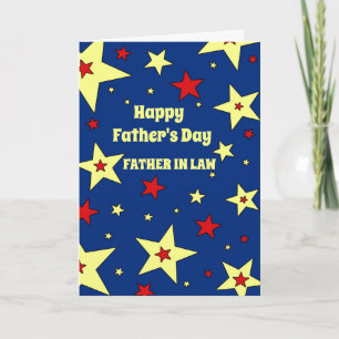 Blue Stars Vader in de Wet Happy Vaderdag Kaart