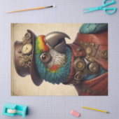 Blue Steampunk Parrot Tissuepapier (Craft)