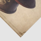 Blue Steampunk Parrot Tissuepapier (Detail)