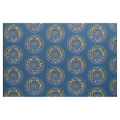 Blue Steampunk Retro Rusty Art Deco Clock Stof (Fat Quarter)