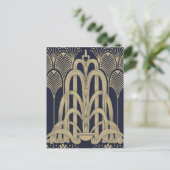 Blue Steel Fountain Post Card Briefkaart (Staand voorkant)