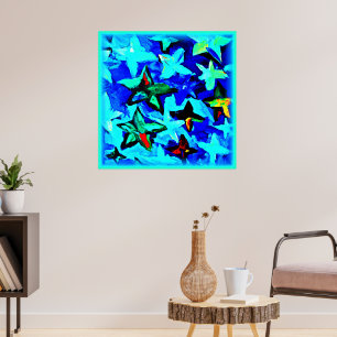 Blue Sterrennacht Sky. Bestel nu Poster
