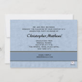 Blue Stethoscope - Afstuderen Invitation Kaart (Achterkant)