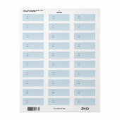 Blue Sticker Gift Label (Full Sheet)