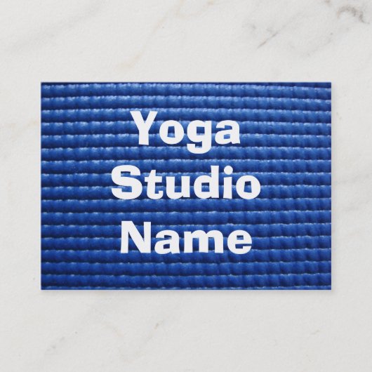 Blue Sticky Yoga Mat Visitekaartje (Voorkant)