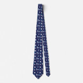 Blue sting ray manta ray fish pattern stropdas (Voorkant)