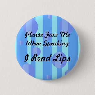 Blue Stippen Hearing Loss Button