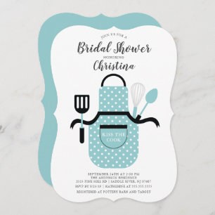 Blue Stock de Kitchen Bridal Shower Invitation Kaart