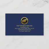 Blue Stock Exchange Graph Financial Advisor Visitekaartje (Achterkant)