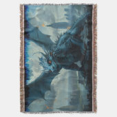 Blue Stone Dragon bezoekt New York Deken (Voorkant Verticaal)