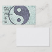 Blue Stone Yin Yang Visitekaartje (Voorkant / Achterkant)