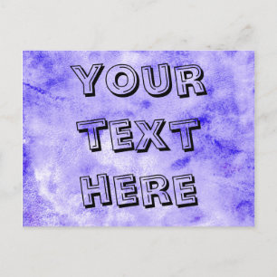 Blue Stonewashed Watercolor Background Painting Briefkaart