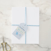 Blue Stork Baby Boy Baby shower Cadeaulabel (Met Touw)