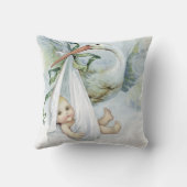 Blue Stork Baby Boy Nursery Kussens (Achterkant)