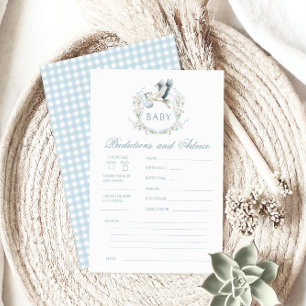 Blue Stork Baby Boy Shower Voorspellingen Advies S