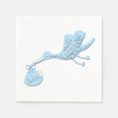 Blue Stork Delivering Boy Servet (Voorkant)