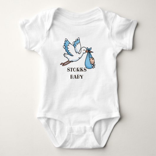 Blue STORKS  Romper (Voorkant)