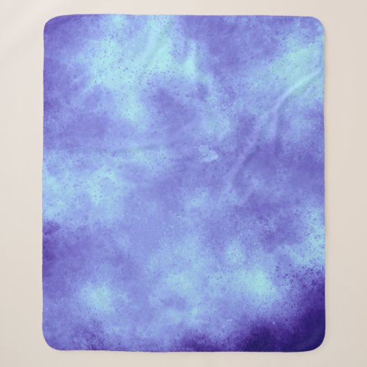 Blue Storm Cloud Effect Sherpa Blanket Deken (Voorkant)