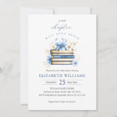Blue Storybook Baby shower Invitation Garçon (Devant)